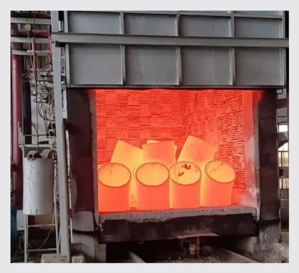 Industrial heat-treatment furnace at P.K. Tubes and Fittings.