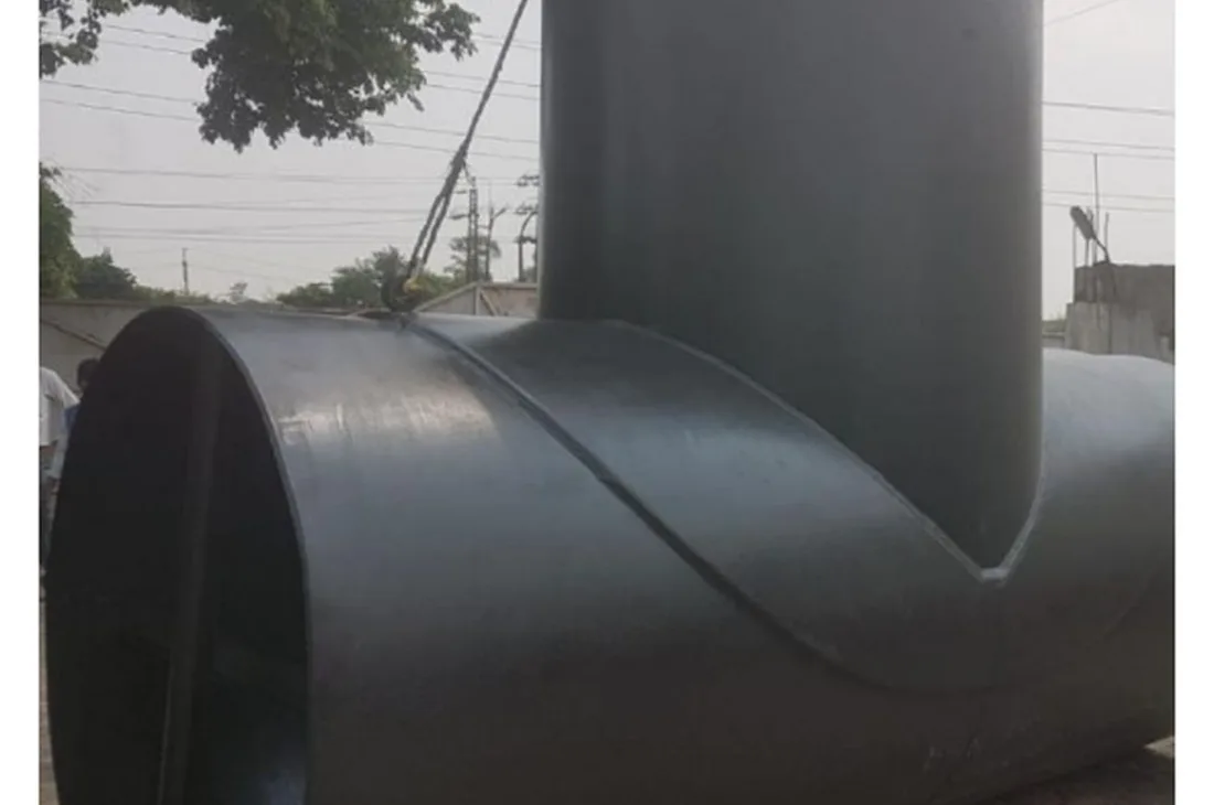 Tee 72" 18 mm A234 WPBW with R-pad — Panipat Refinery P25