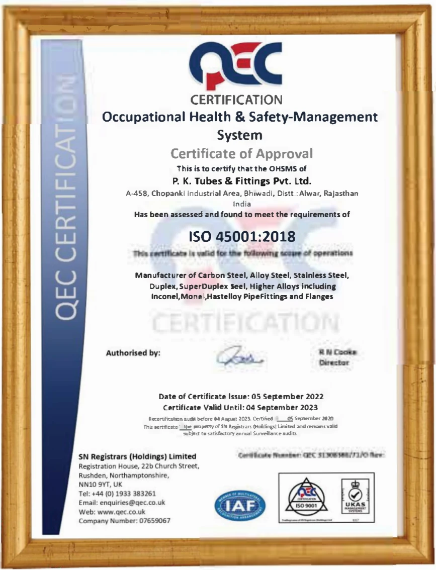 ISO 45001:2018 — Occupational Health & Safety Management