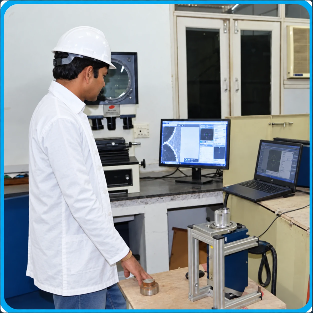 Spectrometer equipment at P.K. Tubes & Fittings.