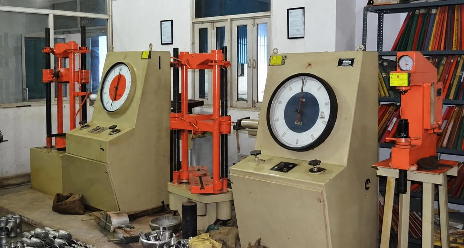 Mechanical testing laboratory at P.K. Tubes and Fittings.